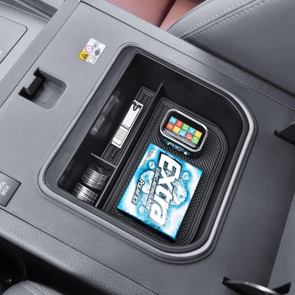 RUNROAD Center Console Organizer Tray Compatible With 2024 2025 Toyota Land Cruiser Prado 250 / Lexus GX550 Accessories, Ert Armrest Storage Tray For