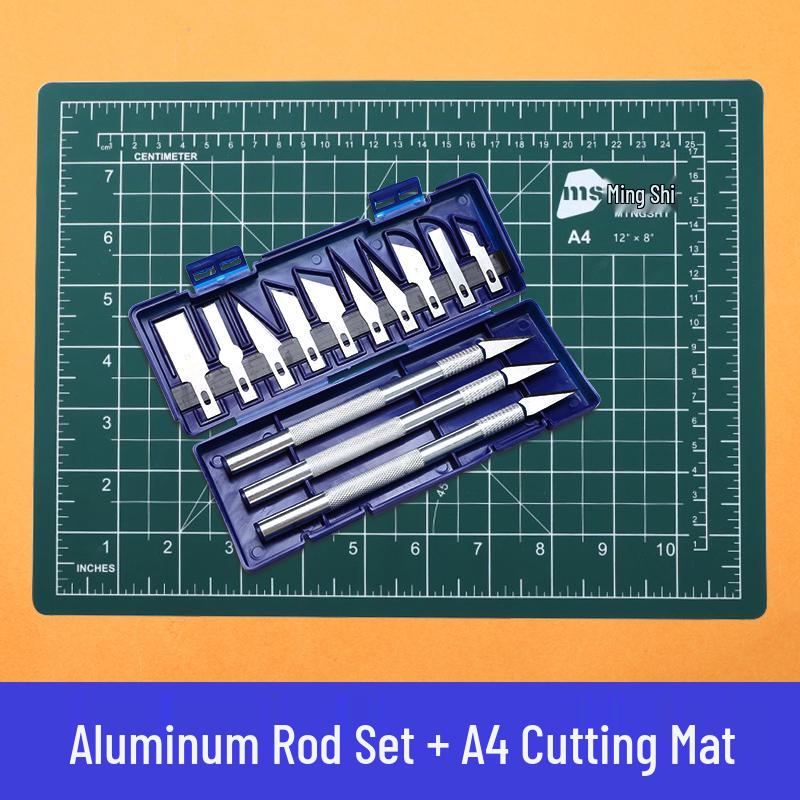 Handmade Carving Knife & Rubber Stamp Cutting Tool Set with Mat for Journals & Collage