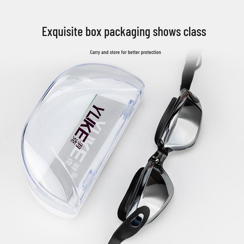 Yuke High-Definition Anti-Fog Adult Swim Goggles with Earplugs for Clear Vision