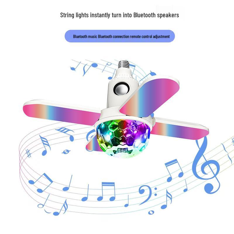 Bluetooth RGB Bunte Sternenhimmel Vierblatt Hochleistungs E27 Glühbirne für Wohnzimmer- & Schlafzimmeratmosphäre
