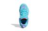 Monsters Inc. X Adidas Dame 7 EXTPLY Fabric Mid Top Basketball Shoes Sky Blue Children Aged 3 7 Years Old S28977