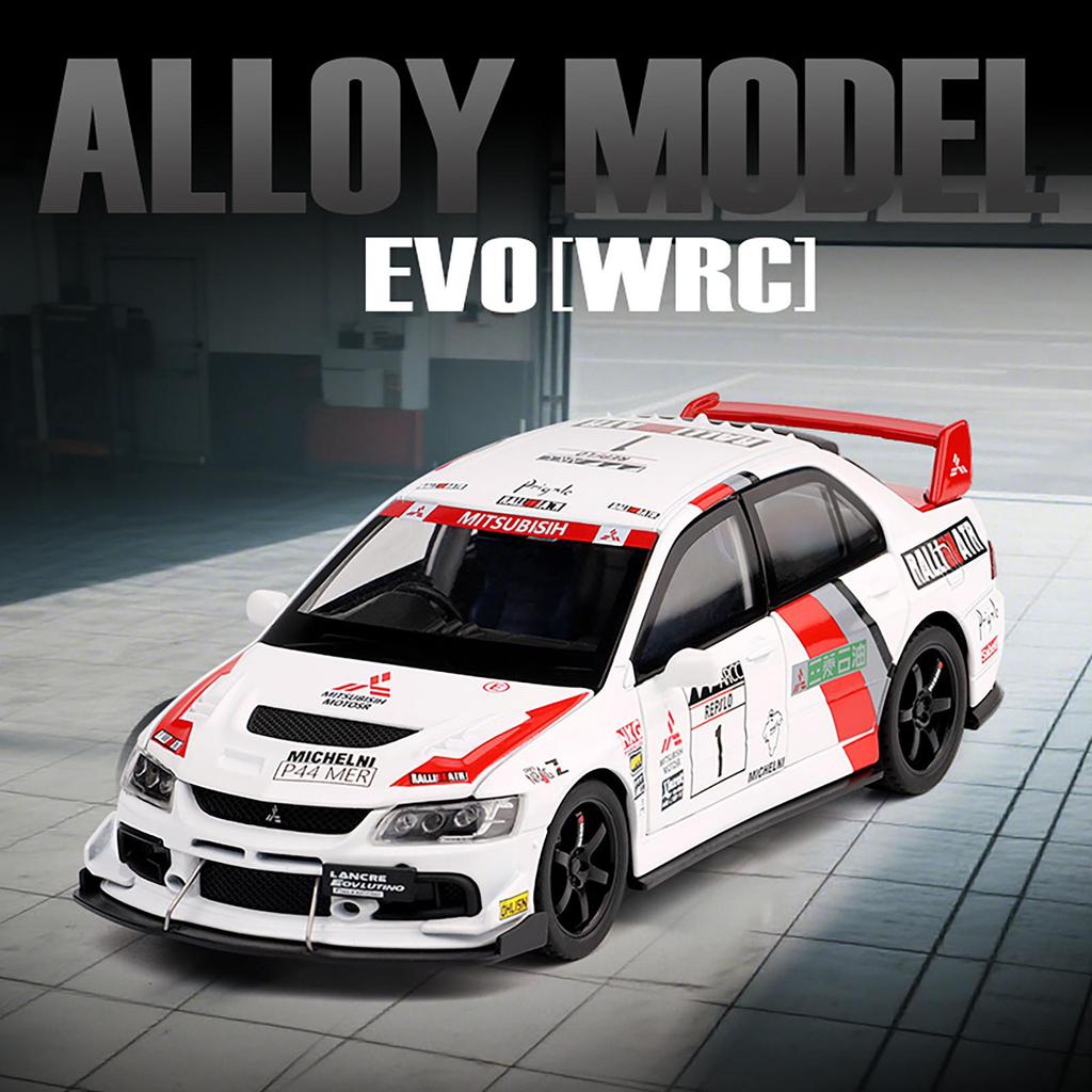 Mitsubishi Evo 1:32 Alloy Car Model with Pull-Back and Sound Effects - EVO Rally Series Collectible Ornament