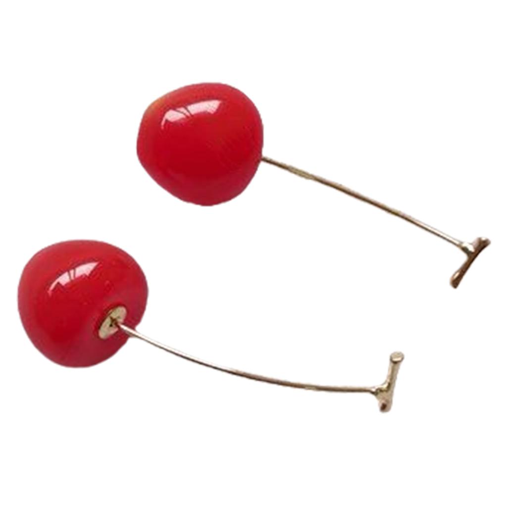 Cherry Drop Earrings Long Dangle Earrings Fashion Ear Jewelry Sweet Pendant Earrings Statement Earrings for Women Girls
