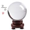 Transparent White Crystal Ball: Feng Shui & Photography Ornament for Living Room or Office (Base Not Included)