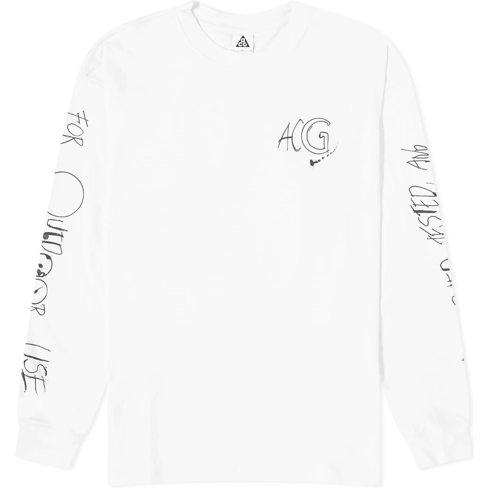 Nike ACG Long-Sleeve Logo T-Shirt White Men s FJ2135-121 L