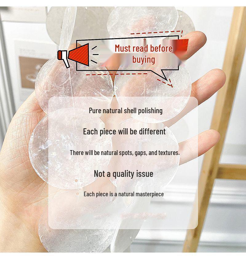 Seashell Wind Chime & Dream Catcher Pendant - Handmade Heart Ornament for Indoor Room Decor