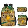 Adventure Time Backpack Set 3-Piece Comic Bookbag Shoulder Bag Pencil Case