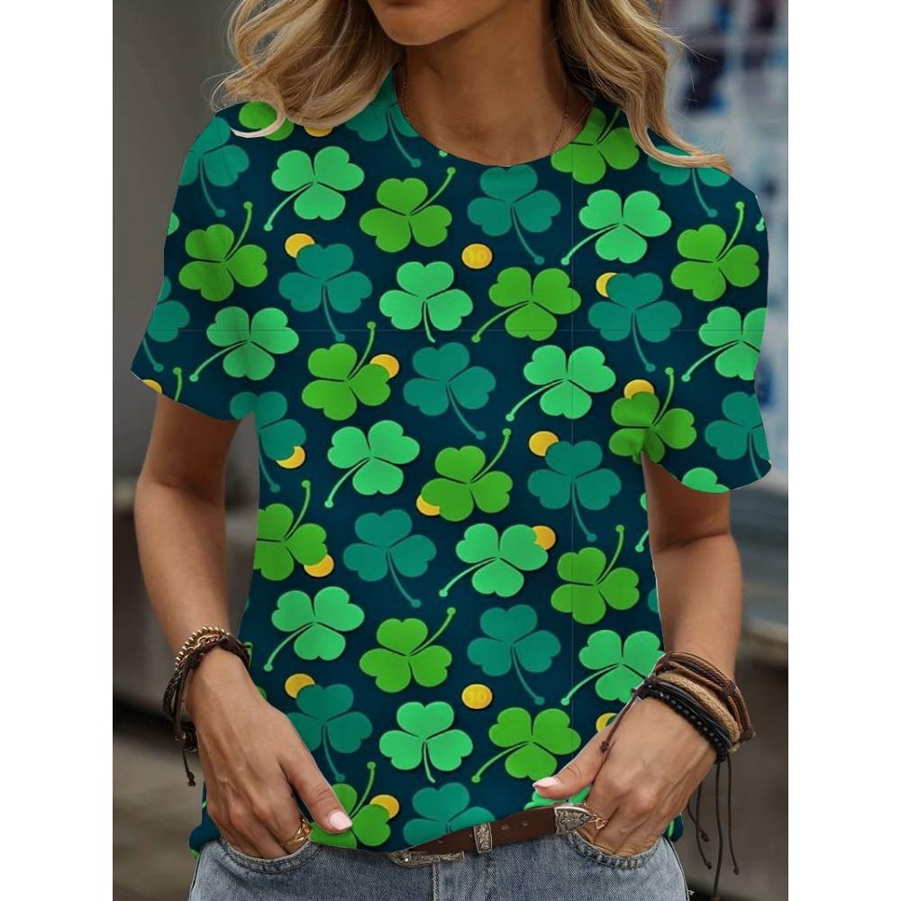 3D-Druck Cartoon Grafik T-Shirts Rundhals T-Shirt Lässig Kurzarm Oberteil Für Sommerhemden Und Blusen Locker Camisas De Mujer