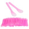 100pcs Cosmetic Apply Spatula Disposable Makeup Face Mud Mask Mixing Spoon Pink Translucency