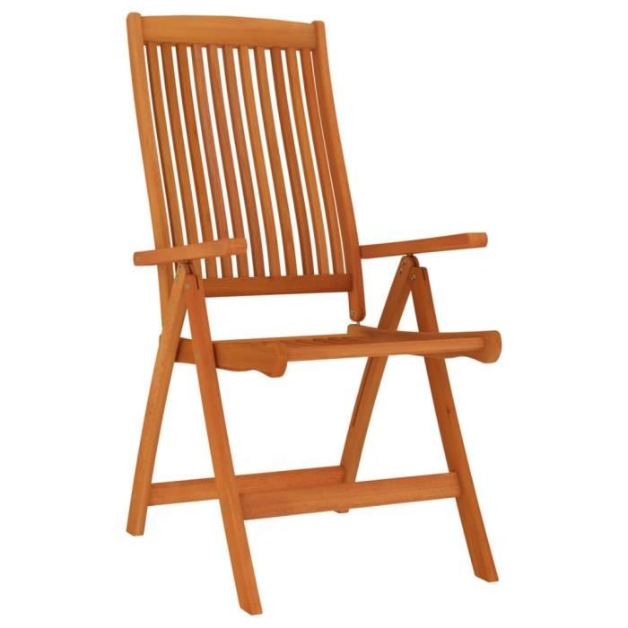 VidaXL Folding Garden Chairs 4 Pcs Solid Eucalyptus Wood 3087344