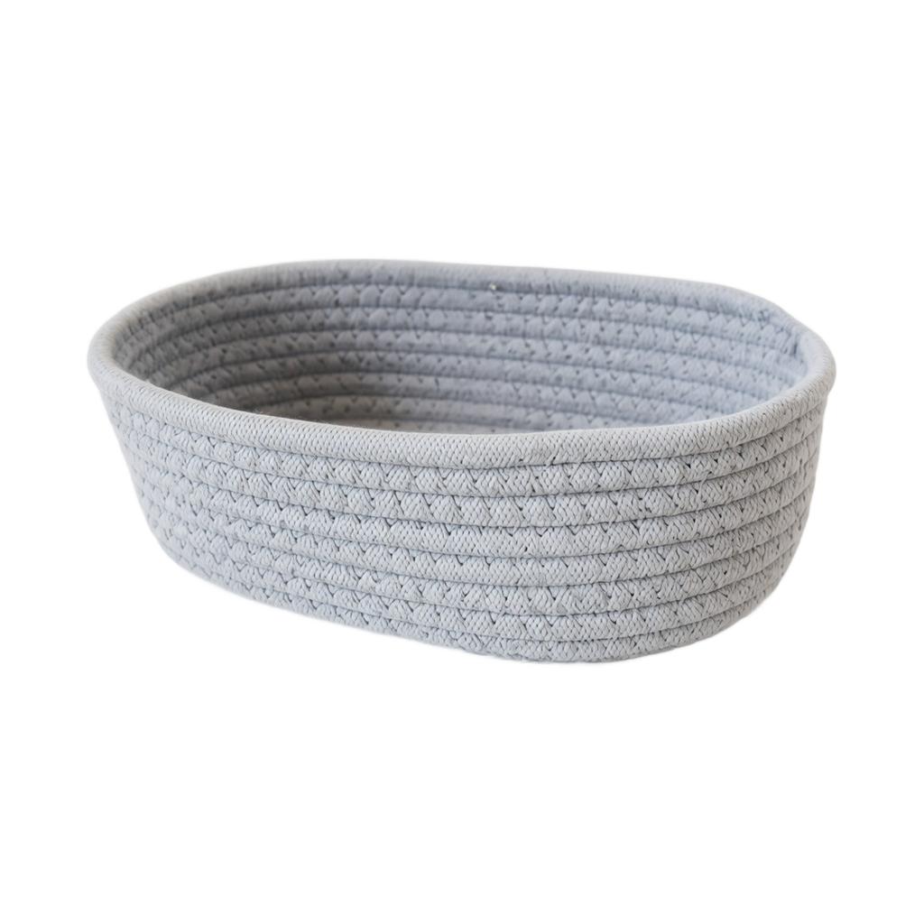 1-Pack Cotton Rope Woven Storage Basket for Home Organization
