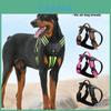 Pet Harness With Reflective Strips And Adjustable Length For Large Dogs And Outdoor Trips