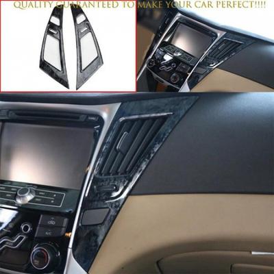 Wood Grain Black Middle Air Outlet Vent Cover Trim For Hyundai Sonata 2011-2014