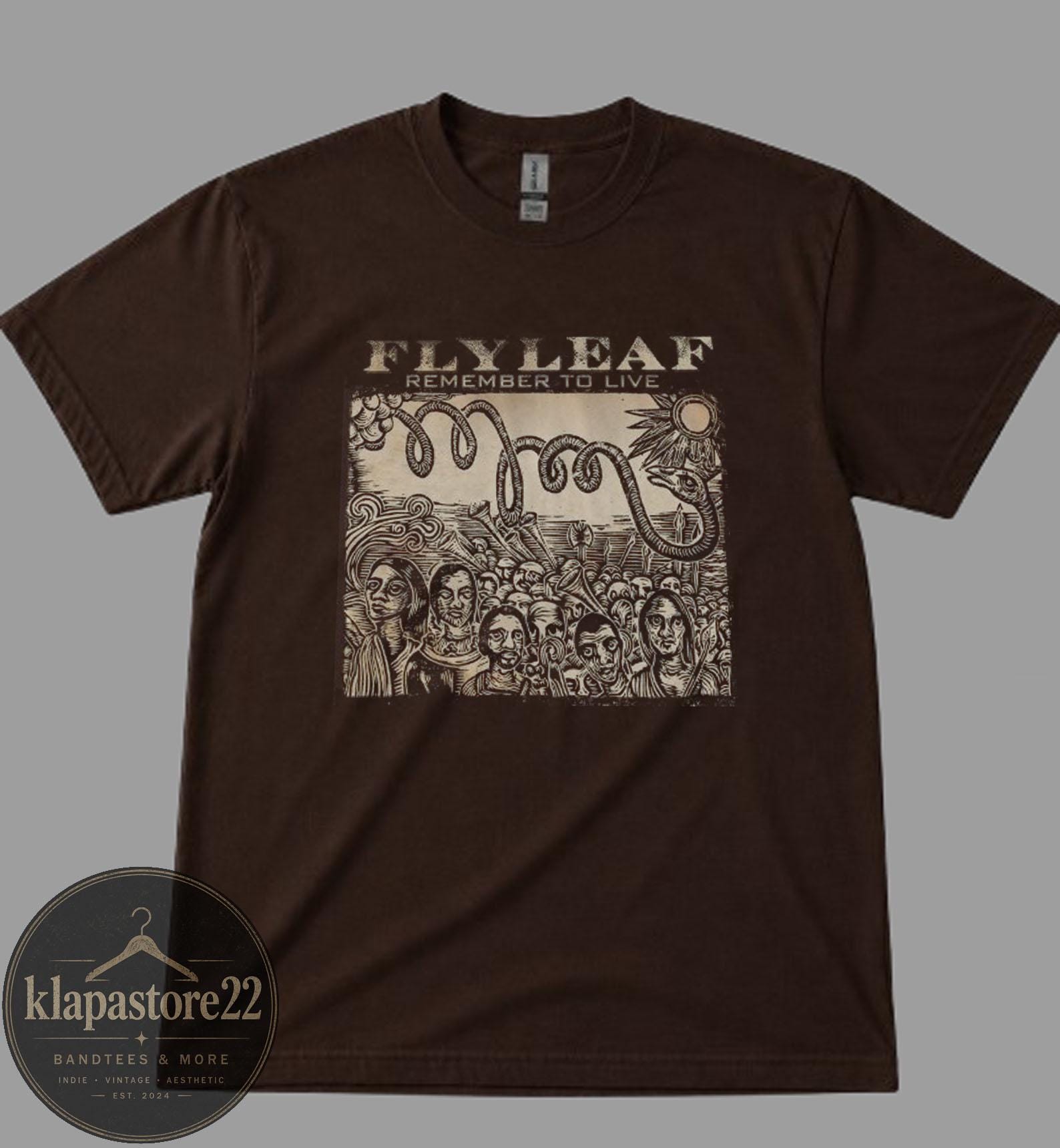 Flyleaf Remember to Live Graphic T-Shirt | Metal Rock Band Merch Tee 4XL