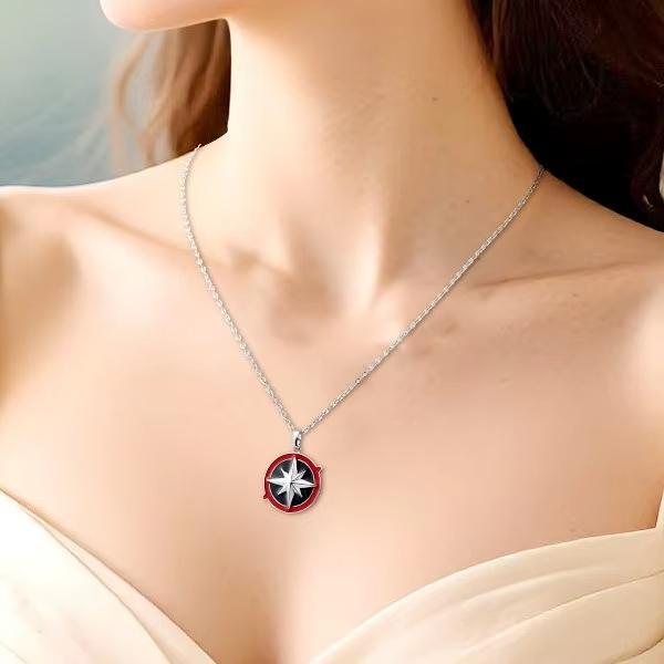 Acrylic Necklace Skz Fluorescent Rod Inspired Compass Pendant Necklace