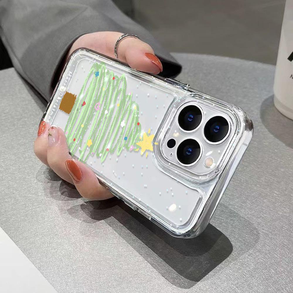 Cute Christmas Phone Case For Iphone 17 Air 16 16e 15plus 14 13 12 11 Pro Max Soft TPU Minimalist Stylish Funda Protective Cover