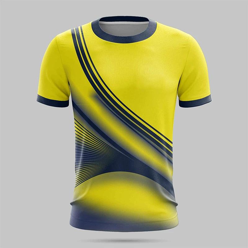 Herren Wandern Outdoor Sport T-Shirt Mode 3D Druck Design Streifen T-Shirts Für Männer Kleidung 2025 Sommer Locker Atmungsaktiv Tee Tops