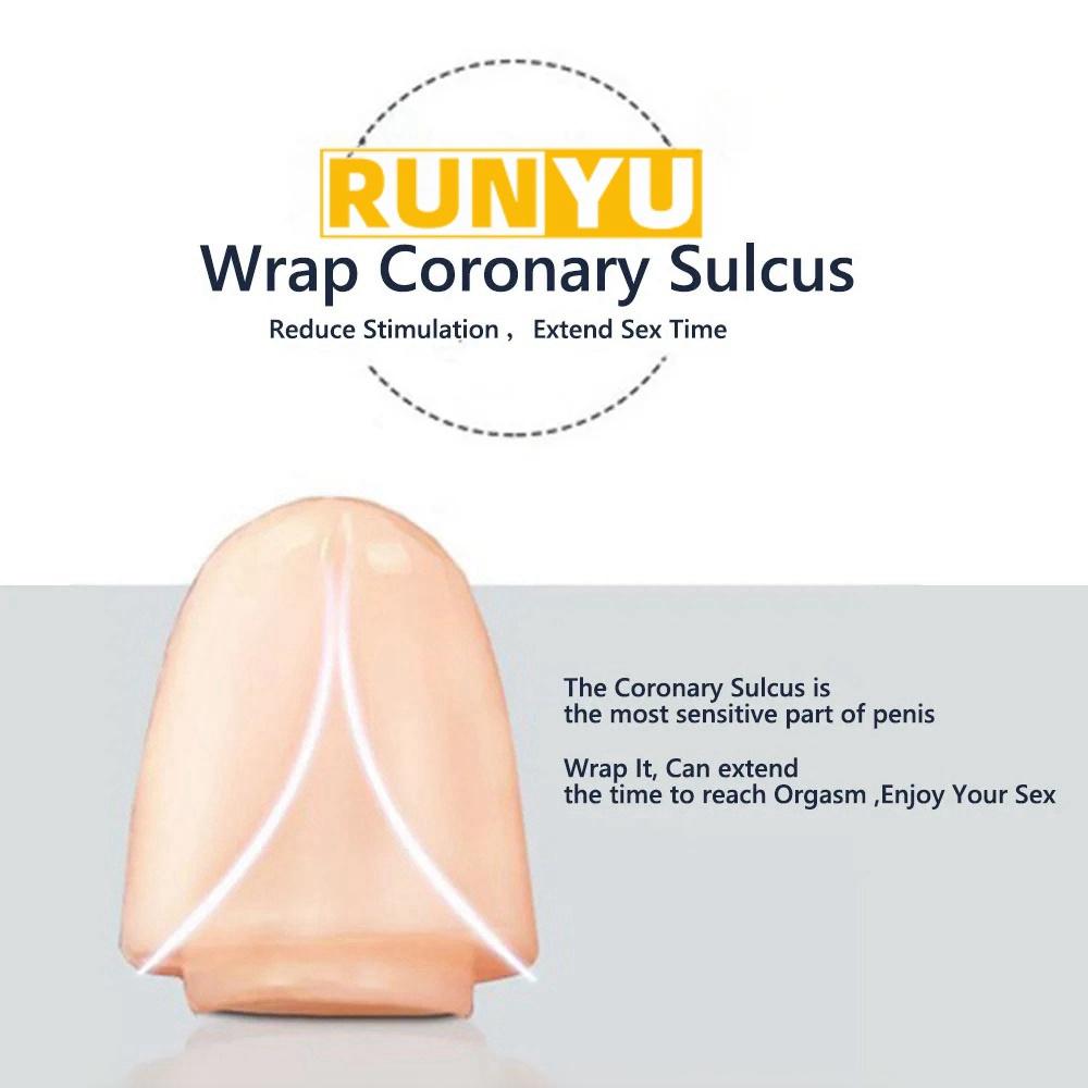 Male Glans Sleeve Protector Penis Stretcher Enlarger Erection Foreskin Hinder Extender Dick Enlargement Adult Sex Product Toys