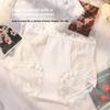 Plus Size Female Spring and Summer Lace Pure Cotton Extended Crotch High Waist and Hip Shape Up Briefs