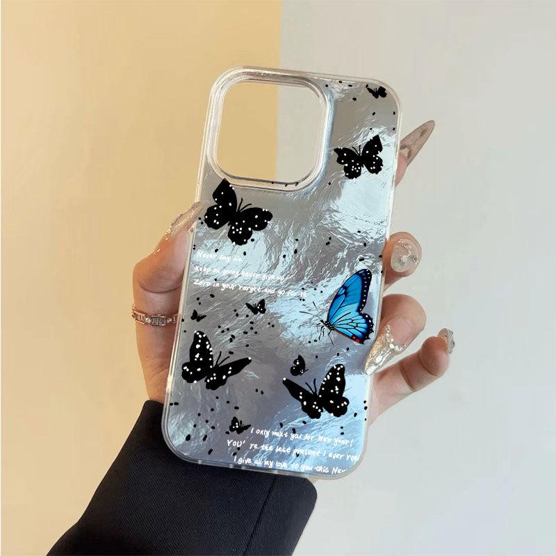 Cute Polka Dot Butterfly Transparent Hard Phone Case For Apple Iphone