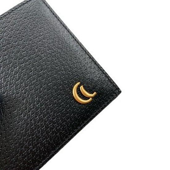 Original Leather "G" Mar Series Wallet: Hot-Pressed Calfskin, Bi-Fold Design with Eight Card Slots.
