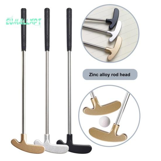 Minigolf-Putterschläger-Set – Edelstahl, TPR-Griff, Rechts-/Linkshänder, mit 2 Golfbällen für Kinder und Erwachsene, Tischspiel