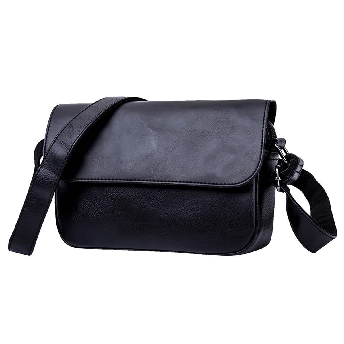 

Сумка-мессенджер через плечо из ПУ, на плечо, на одно плечо, кроссбоди, синтетическая, мини, для хранения [X-образная], мужская, маленькая, кожаная, легкая, сумка, чёрный