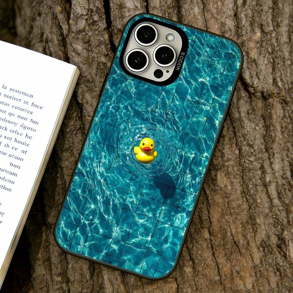 

Duckling Phone Case For iPhone 17,16,15,14,13,12,11 Plus,Pro Max,XS,Colorful Silver Black Cover iPhone12ProMax