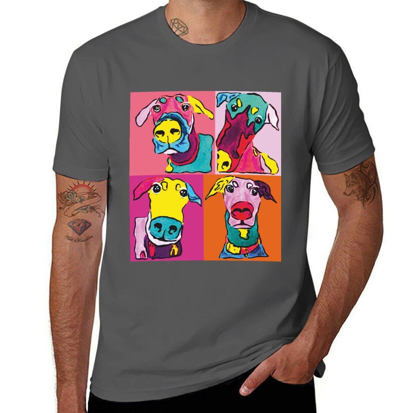 

Doberman Funny faces TShirt Big Size Short Sleeve Casual Top 4XL