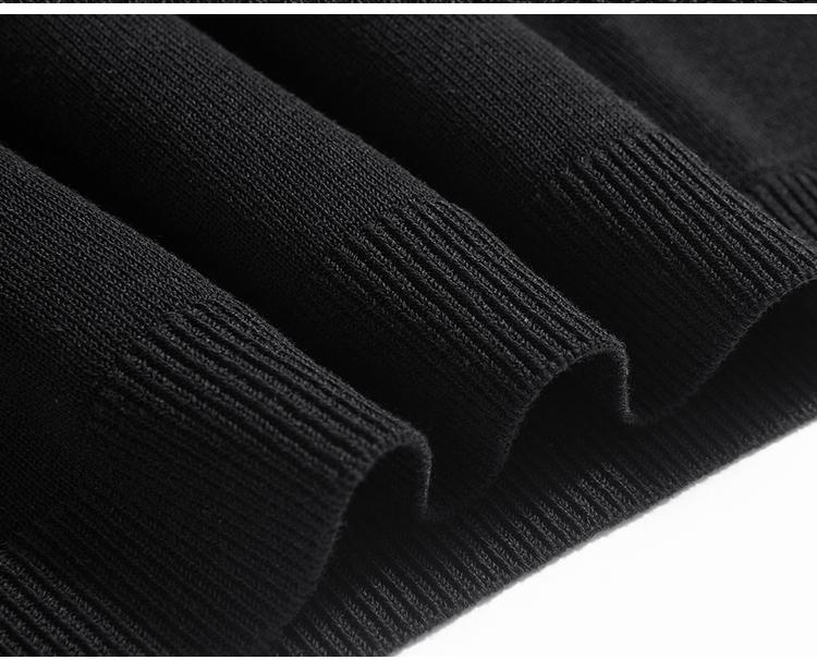 Men's Classic Pure Color Casual Business Breathable Knitted Short Sleeve T-shirt