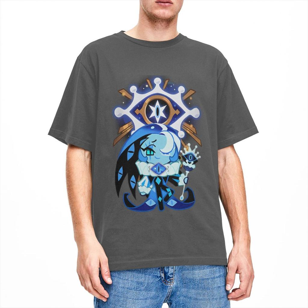 Shadow Milk Cookie Run Kingdom T Shirts Men Women 100 Cotton Leisure TShirts O Neck Cartoon Anime Tee Shirt Clothing Printed
