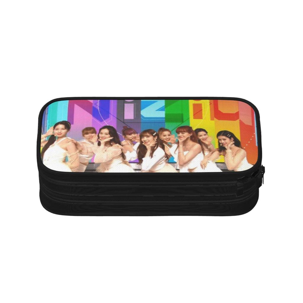 Niziu Niju Goods Pen Case Pencil Case Large Capacity Double Layer Double Zipper Pencil Holder Stylish Cute Anime Pen Pouch High School College Middle