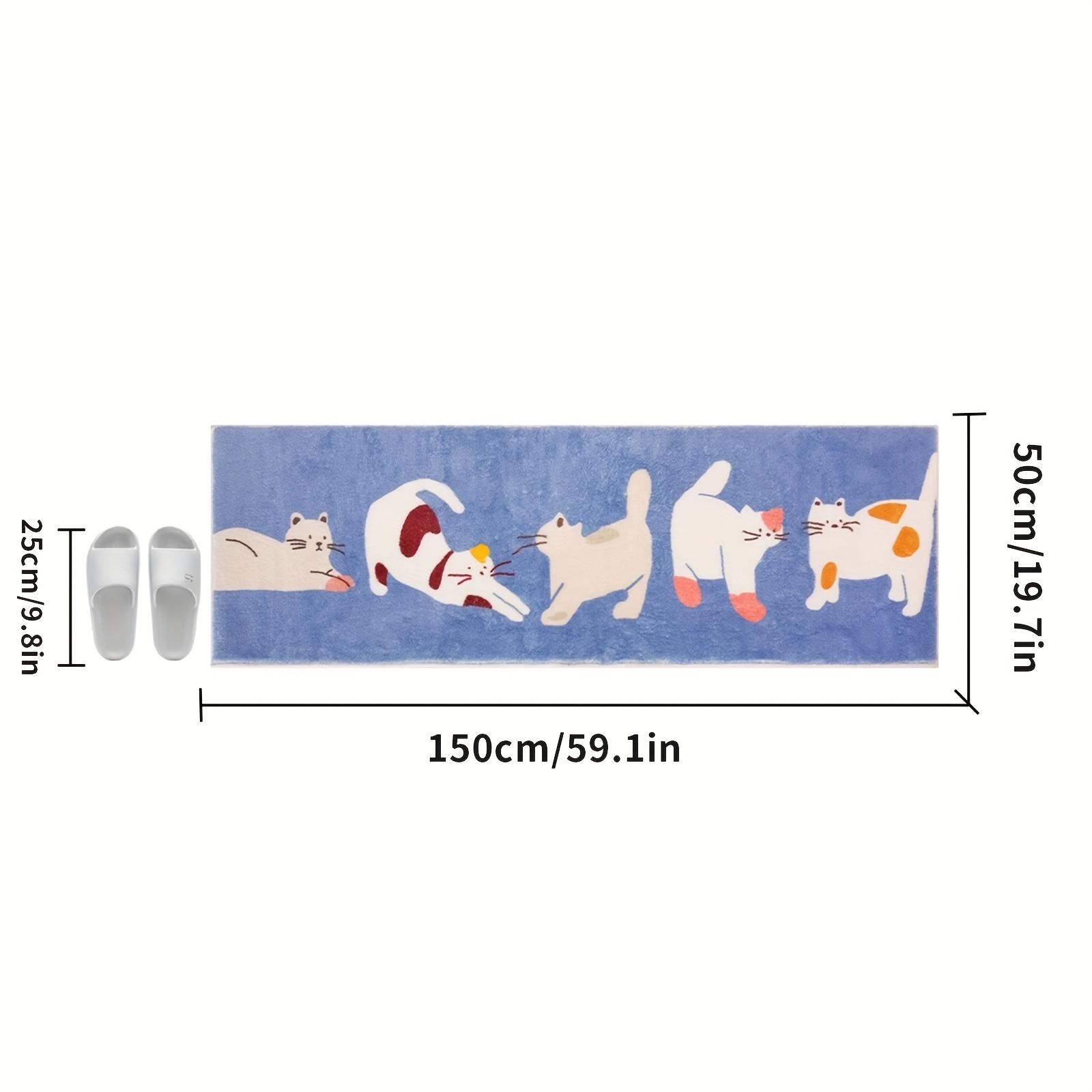 

VIKAMA Cute Carpet Animal Bedside Floor Mat Doormat Welcome Mat Bathroom Mat Rug For Bedroom Carpet For Live Room Home Dec 40X120CM (1.3X3.9FT