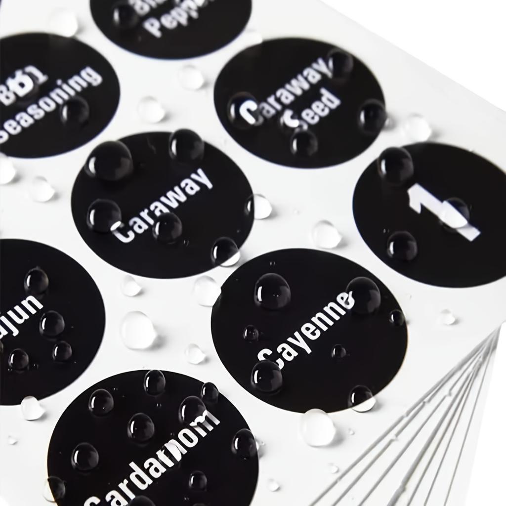 180 Piece Round Chalkboard Labels for Mason Jars - Adhesive Spice Bottle Labels with Names of Herbs and Spices (rosemary, Basil, Thyme, Lavender,)