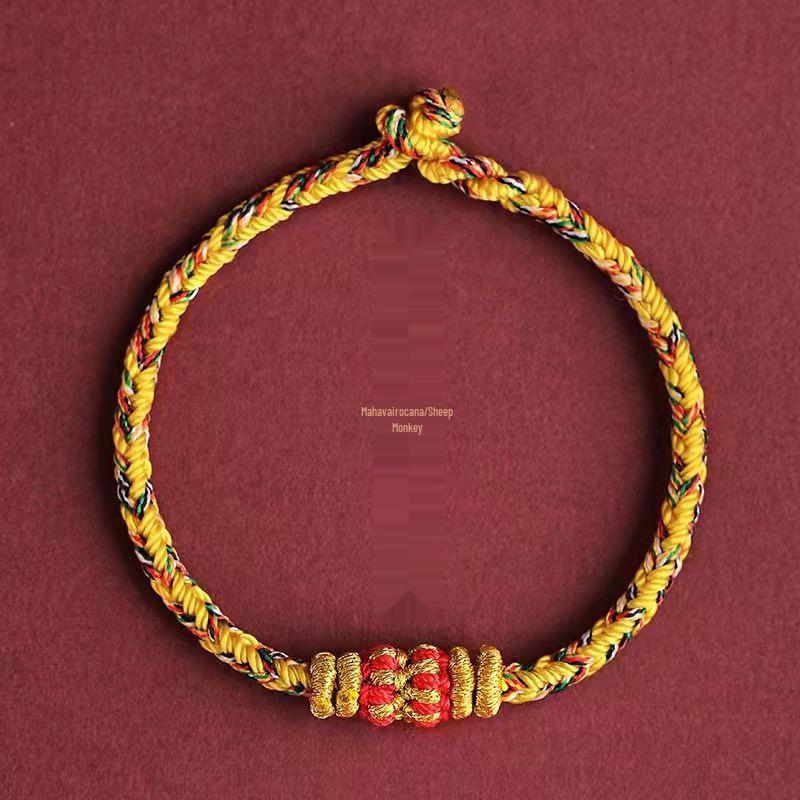 Dahao Year of the Tiger Red String Zodiac Bracelet - Women's and Couples' Woven Charm