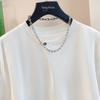 Sibaishe Women's Cotton Linen Blend Round Neck T-Shirt