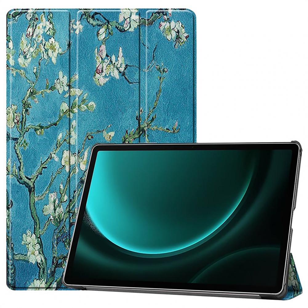 Protective Case for Tablet Tab S9 Fe 10.9-inch Faux Leather Protective Case with Triple Fold for Fall for Sm-x510/sm-x1516