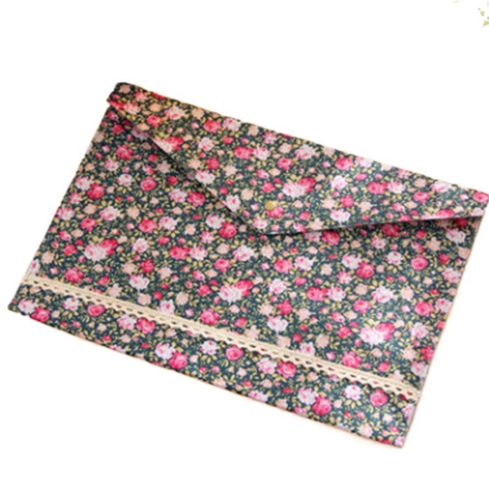 

Document Protector Envelope File Organizer Soft Button Folder Portable Data Bag Stationery