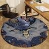 Batman Pattern Round Rug, Indoor/Outdoor Mat, for Picnic, Gameroom, Bedroom, Office, Living Room, Home Decor Carpet, Birthday Gift
