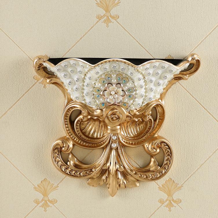 Luksusowe wiszące na ścianę wazony z żywicy z diamentami, doniczki na sztuczne kwiaty, rękodzieło, dekoracje na ścianę tła telewizora w salonie