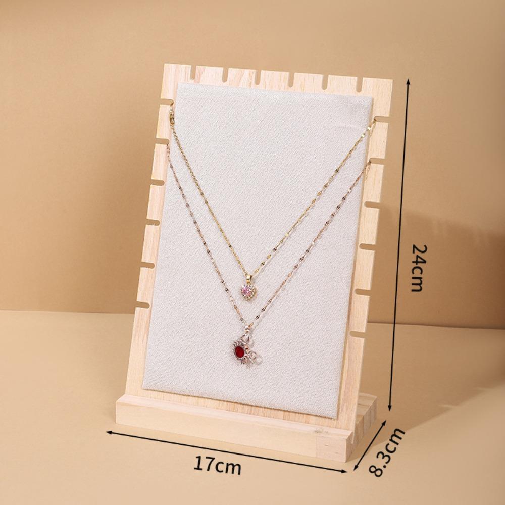 PU Jewelry Display Stand Wood Bangle Storage Rack New Earrings Shelf  Jewelry