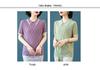Mother's Day Elegant Knitted Loose Lapel T-shirt - Summer Style for Middle-Aged and Elderly Women