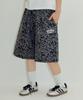 AMBLER Heart Bear Leopard Pants Bermuda Single-Pleat Sweat Shorts Asp801 (Dark Grey)