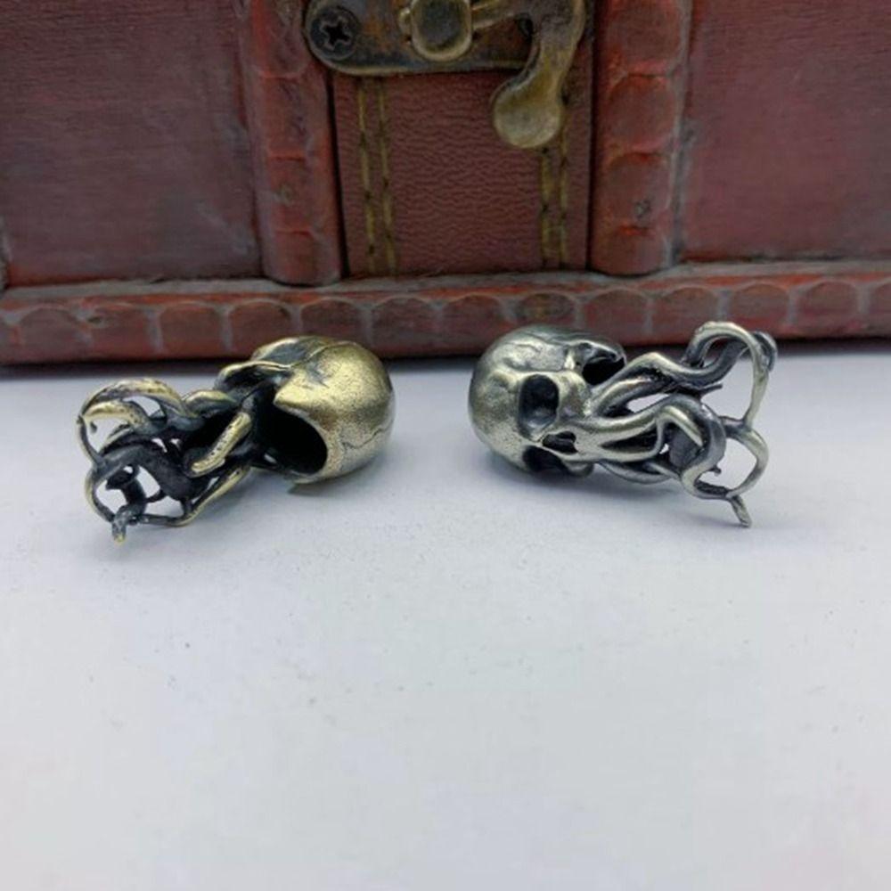 Handmade Eagle Head Octopus Head Charms Bracelet Lanyard Pendant EDC Outdoor Tool