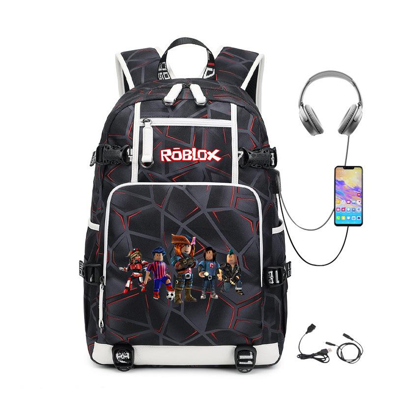 Cartoon Game Merchandise With Usb Hiking Bag College Students Outdoor Travel Large Capacity Backpack Bag