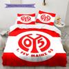 FSV Mainz 05 Pattern Bedding Quilt Set  Home Decoration  Gift (1 * duvet cover + 2 * pillowcase  without core)