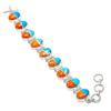 Natural Spiny Oyster Gemstone Handmade 925 Sterling Silver Bracelet 7-8" ETC-14470
