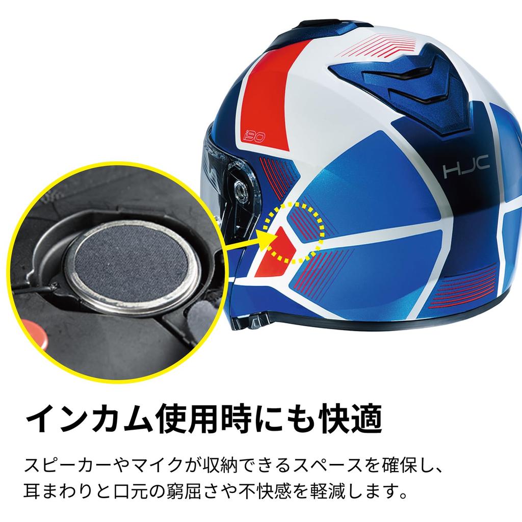 HJC HELMETS System Black/Red (Size: M) i90 HOLLEN HJH190