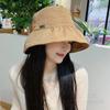 Hat women's summer new outdoor bucket hat sunscreen sunshade sun hat women's striped fashion sun hat