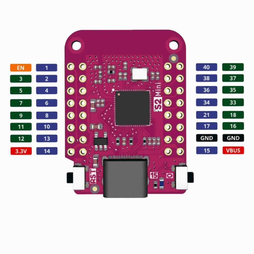 Compatible MB FLASH ESP32 S2 Min 2MB PSRAM MicroPython Compatible WIFI IOT Board WIFI Board Embedded Systems